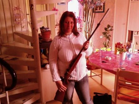 moi avec le fusil.
